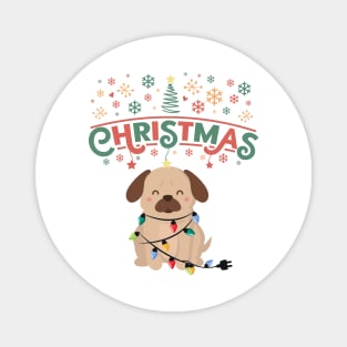 Christmas Pug Magnet